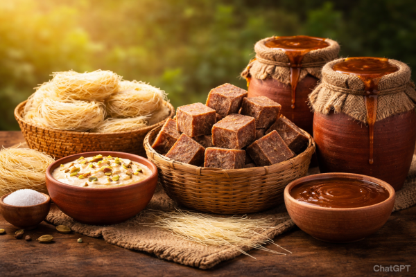 খাঁটি খেজুরের গুড় | Kalyaani Foods – 1 Kg Pure Date Palm Jaggery